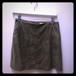 Cupcakes and Cashmere Brown Suede Mini Skirt